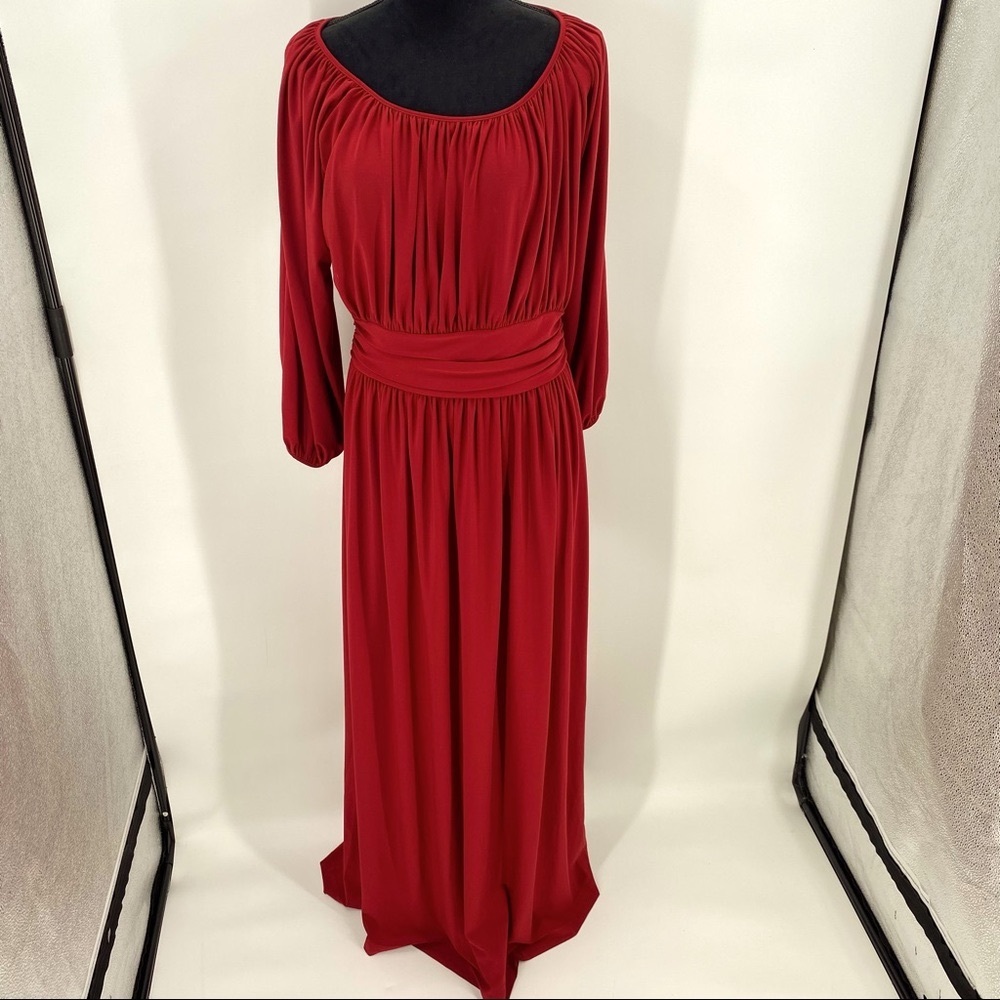 Handmaid's Tale Costume - Red Maternity Maxi Dress in flowy stretch jersey